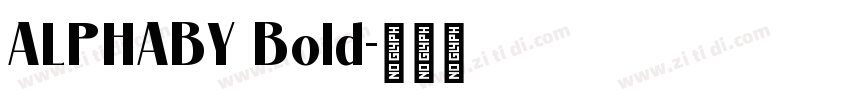 ALPHABY Bold字体转换
